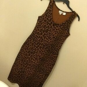 100% cotton bodycon animal print dress. Newport News Sun Dress